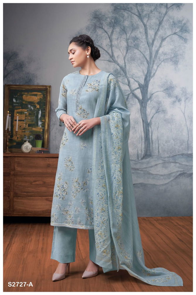 Samaira 2727 By Ganga Linen Printed Premium Cotton Dress Material Wholesale Price In Surat